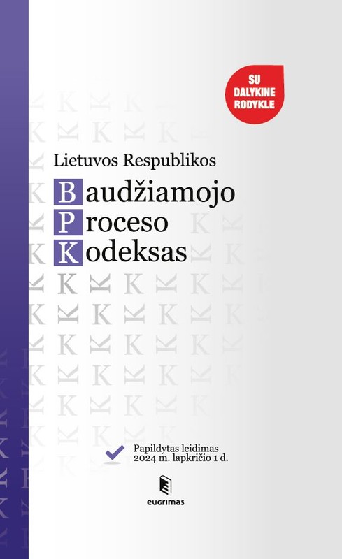 Lietuvos Respublikos baudžiamojo proceso kodeksas