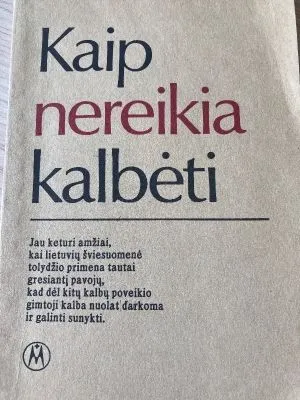 Kaip nereikia kalbėti
