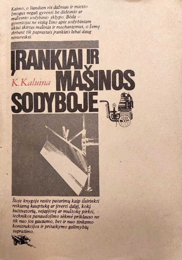 Įrankiai ir mašinos sodyboje