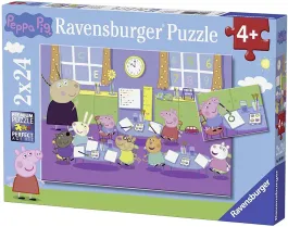 2X24 Puzzles: Peppa Pig School - RAVENSBURGER dėlionė