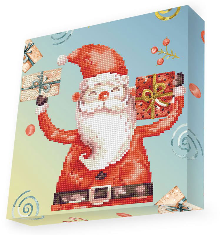 Deimantinė mozaika Santa Cheer, 28x28 cm