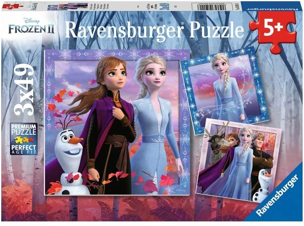 Dėlionė Ravensburger Ledo šalis 2 (Frozen 2) Kelionė prasideda, 3 x 49 d., 5011