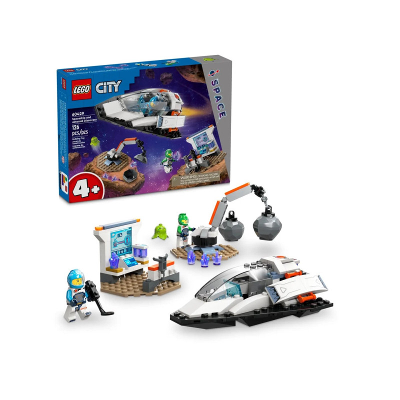 Konstruktorius LEGO® City Erdvėlaivis ir rastas asteroidas 60429