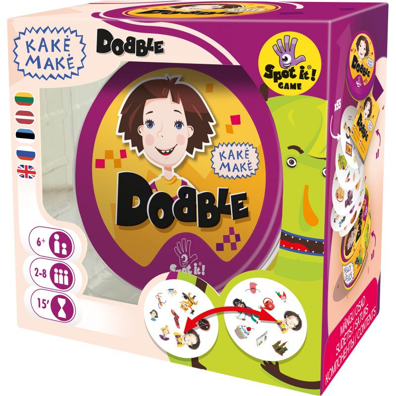 Stalo žaidimas Dobble Kakė Makė, LT, LV, EE, EN, RU