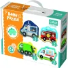 Dėlionių rinkinys 4 in 1 "Miesto mašinėlės" Trefl Baby, 4+3+5+6 d.