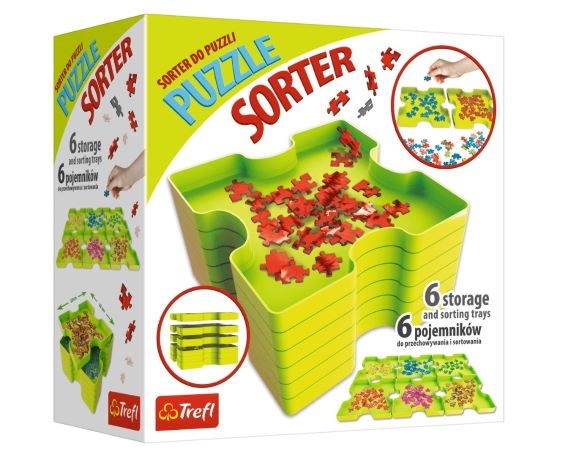 Plastikiniai dėklai dėlionės detalėms rūšiuoti Trefl 6 vnt, 90816