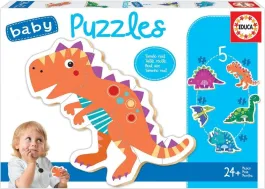 Dėlionė Educa Baby Puzzles Dinosaurs 459746, įvairių spalvų