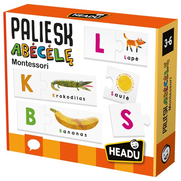 Dėlionė HEADU „Montessori“ žaidimas „Paliesk abėcėlę“, lietuvių k.