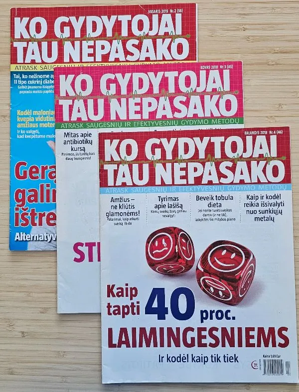 Ko gydytojai tau nepasako, 3 žurnalai