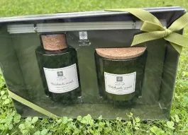 Namų kvapų rinkinys PACHOULI (namų kvapas + žvakė)