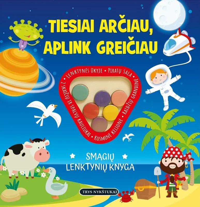 Tiesiai arčiau, aplink greičiau. Smagių lenktynių knyga