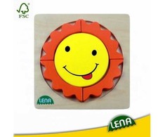 Lena Wooden Puzzle Sun, 5 pc(s), Flora, 1.5 yr(s)