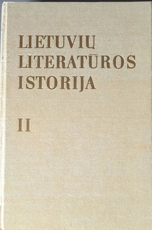 Lietuvių literatūros istorija II tomas (1982)