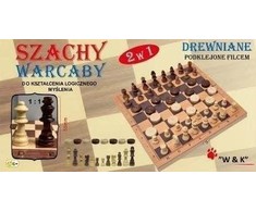 Wk Zabawki W&K Šachmatai, šachmatai 2in1 medinis