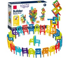 WOOPIE Skill Game Block Puzzle Balancing Chairs 36 vnt.