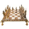 Italfama MEDICI VS PAZZI - dvi svarbiausios šeimos Florencijoje (1478): šachmatai dengti 24K auksu