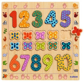 Medinė 1 To 10 DJ01801 Djeco dėlionė