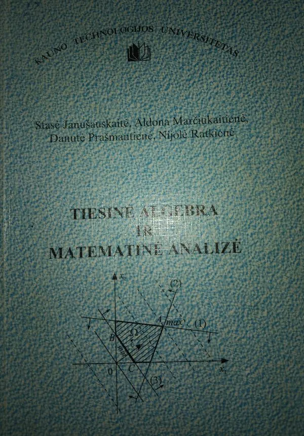 Tiesinė algebra ir matematinė analizė