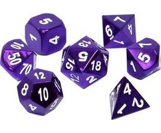 REBEL RPG Dice Set - Metal - Metallic Violetinė