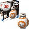 3D BB-8, 12.9 cm x 12.9 cm, 104 vnt., balta/oranžinė Ravensburger dėlionė