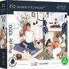 Yoga Cats Coffee Peace Of Mind 10695T, 48 cm x 68.3 cm, 1000 vnt. Trefl dėlionė