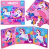Magnetinė Magnetic Puzzle Unicorn, 1 cm, įvairių spalvų, 40 vnt. Color Day dėlionė