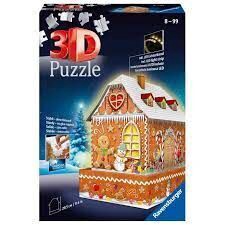 3D dėlionė Gingerbread House At Night, 216 vnt. Ravensburger dėlionė