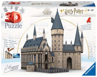 3D dėlionė Harry Potter Hogwarts Castle 11259, 41.6 cm x 40.8 cm, 630 vnt. Ravensburger dėlionė