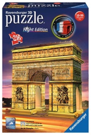 3D dėlionė uzzle Arc de Triomphe 12522, 22 cm x 12 cm, 216 vnt. Ravensburger dėlionė