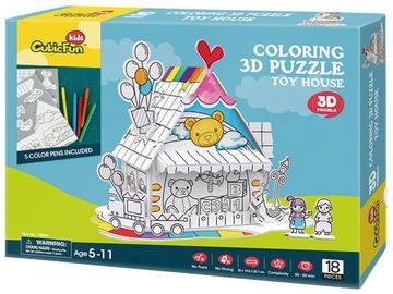 3D , 18 vnt. Cubicfun dėlionė