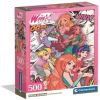Compact Winx, 49 cm x 36 cm, 500 vnt. Clementoni dėlionė