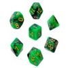 REBEL RPG Dice Set - Two Color - Žalias and Juodas
