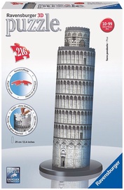 3D dėlionė Pisa Tower 125579, 8.5 cm x 8.5 cm, 216 vnt., balta Ravensburger dėlionė