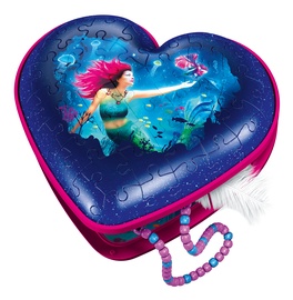 3D dėlionė Mermaid, 14 cm x 11.2 cm, 54 vnt. Ravensburger dėlionė