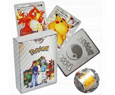 Pokemon kortų sidabrinė kolekcija Vmax Gx Energy, 55vnt