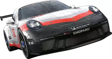 3D dėlionė Porsche 911 GT3 11557, 25.1 cm x 11.1 cm, 108 vnt. Ravensburger dėlionė