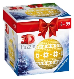 3D dėlionė Winter 11269, 7.5 cm x 7.5 cm, 54 vnt., balta/geltona Ravensburger dėlionė
