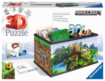 3D dėlionė 3D Casket Minecraft 11286, 22.6 cm x 15.5 cm, 216 vnt. Ravensburger dėlionė