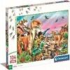 Super Land Of Dinosaurus 25779, 33.5 cm x 48.5 cm, 104 vnt. Clementoni dėlionė