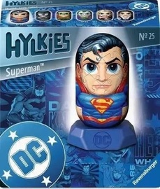 3D dėlionė Hylkies DC Superman, 7 cm x 7 cm, 56 vnt., mėlyna Ravensburger dėlionė