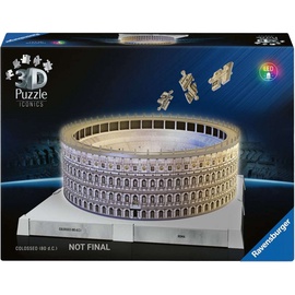 3D dėlionė Iconics Colosseum Rome, 31 cm x 36.2 cm, 216 vnt., ruda Ravensburger dėlionė