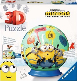 3D dėlionė Minions 442514, 12.9 cm x 12.9 cm, 72 vnt. Ravensburger dėlionė