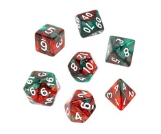 REBEL RPG kauliukų rinkinys - Dviejų spalvų - Raudona ir Žalias