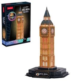 3D Big Ben 306-L537H, 23.2 cm x 25 cm, 32 vnt., ruda Cubicfun dėlionė