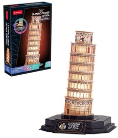 3D Leaning Tower Of Pisa 306-L535H, 23.2 cm x 25 cm, 42 vnt., ruda Cubicfun dėlionė
