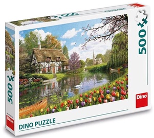 Cottage by the Water, 33 cm x 47 cm, 500 vnt. Dino dėlionė