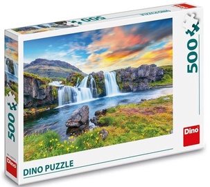 Icelandic Waterfalls, 33 cm x 47 cm, 500 vnt. Dino dėlionė