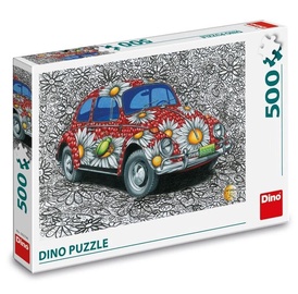 Painted VW Beetle, 33 cm x 47 cm, 500 vnt. Dino dėlionė