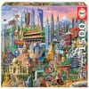 Asia Landmarks 17979, 85 cm x 60 cm, 1500 vnt. Educa dėlionė