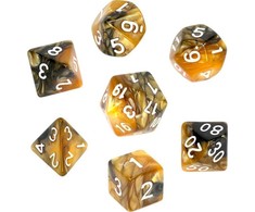 REBEL RPG kauliukų rinkinys - dviejų spalvų - Juodas ir auksas